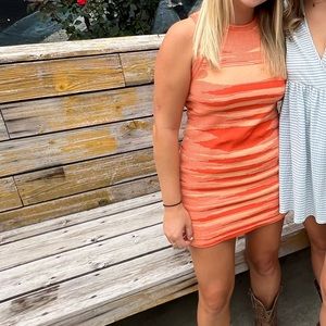 Multicolor Orange Dress